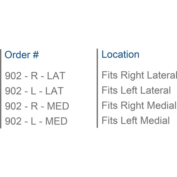 Cobra² Unloader Knee Brace size chart