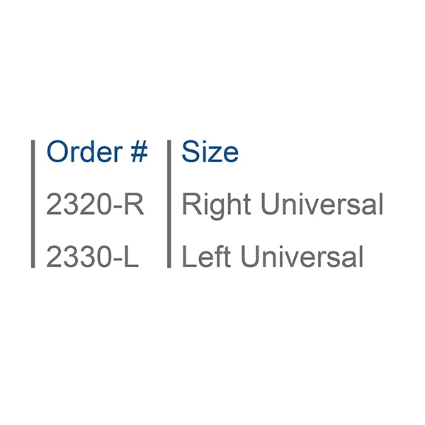 Hinge R.O.M. Elbow Brace size chart