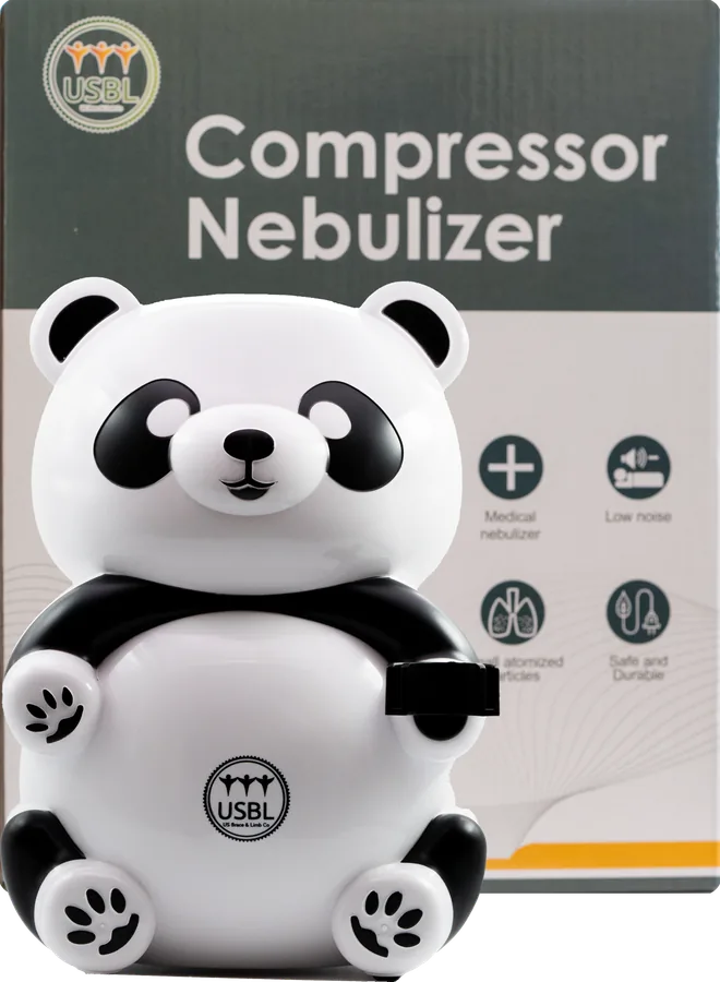 Panda nebulizer with its retail box
